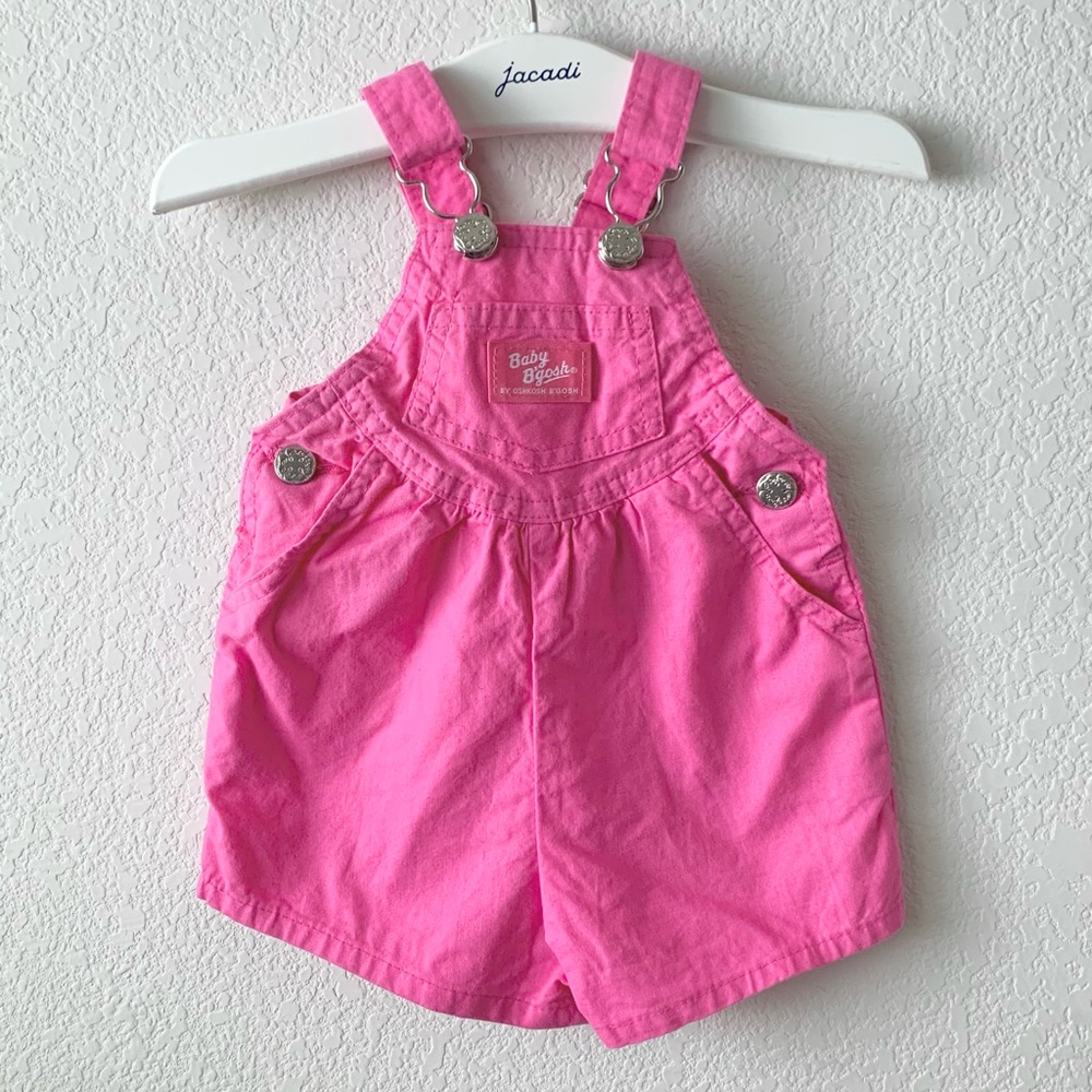 Hold Vintage 90’s Oshkosh b’gosh Pink baby Overalls
